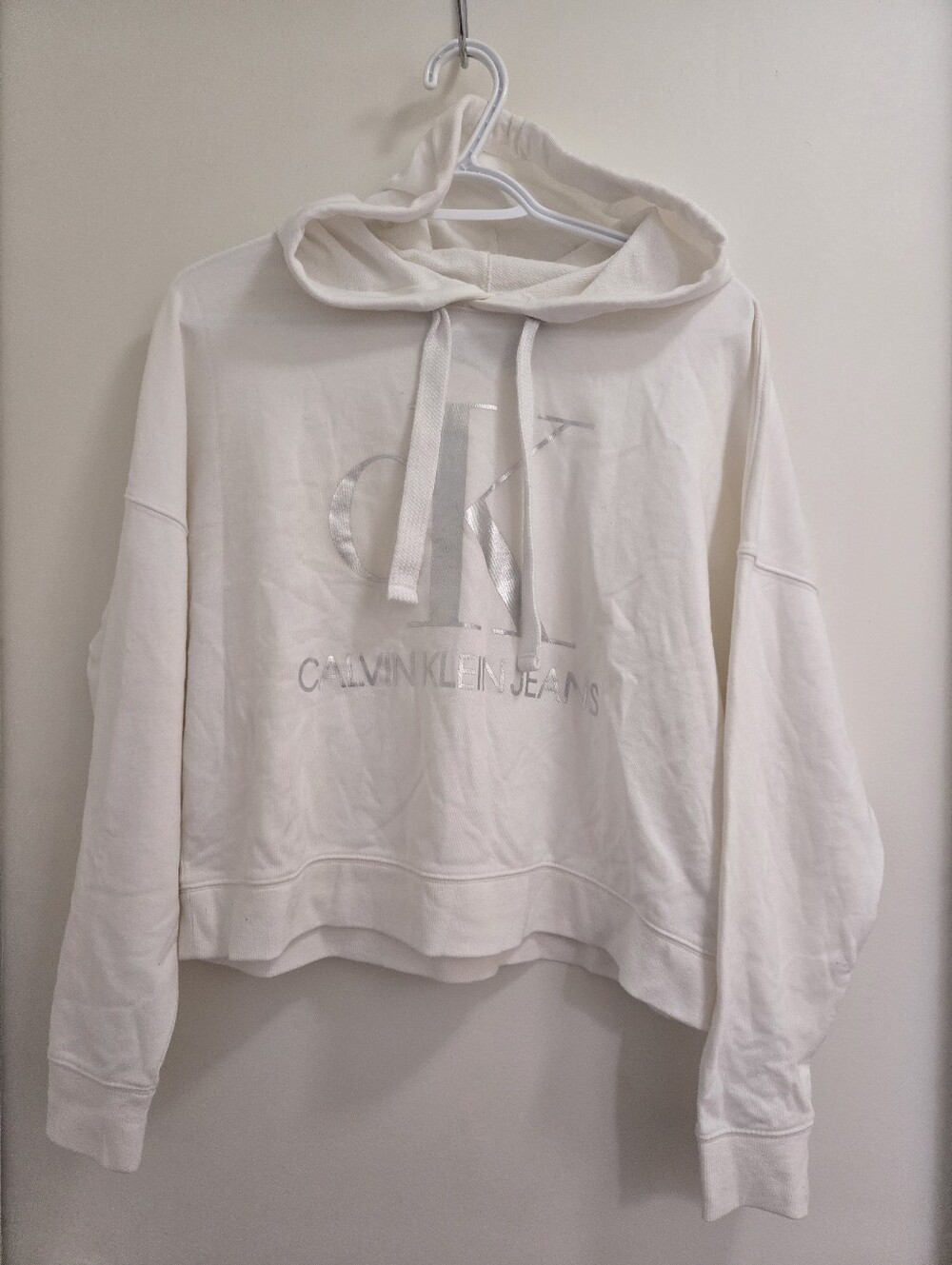 Ladies Calvin Klein Jeans Cropped Hoodie